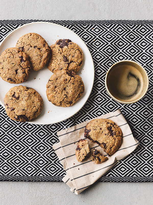 Chewy Triple Chip Rye Cookies